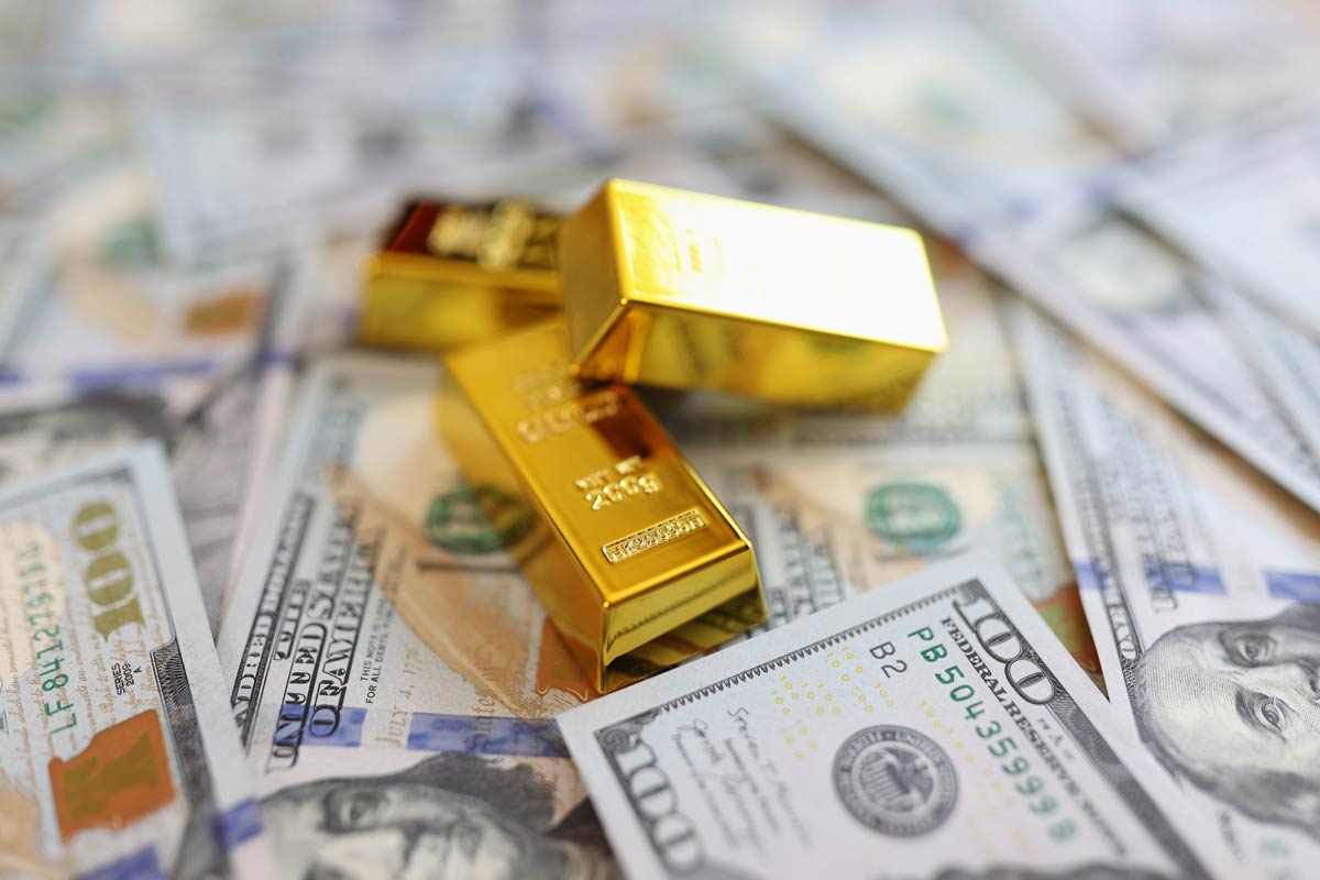 Close up of liquid assets