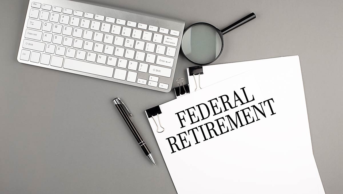 Federal Retirement typed on paper