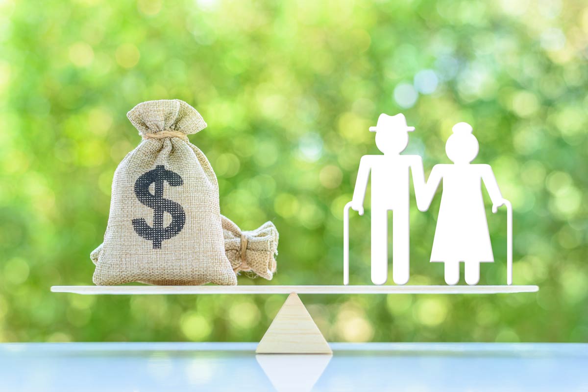 Representation of balancing finances for retirement