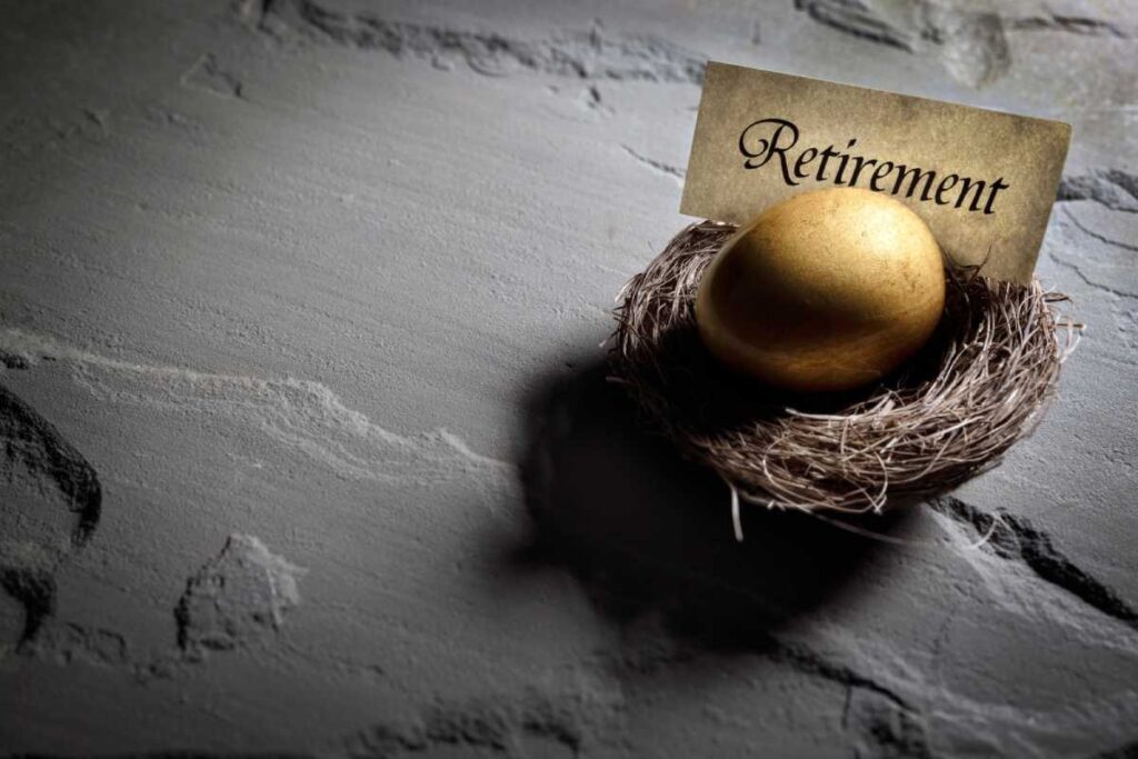 A golden nest egg for retirement.