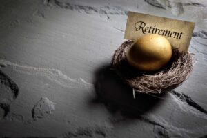 A golden nest egg for retirement.