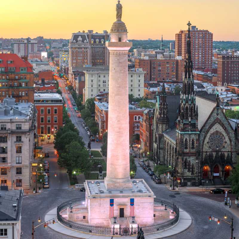 Downtown Baltimore.