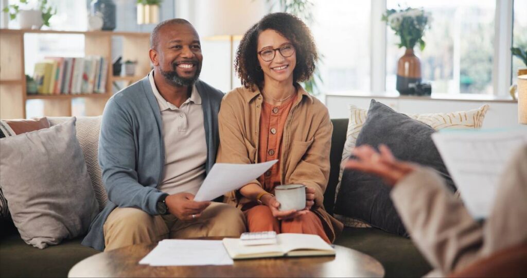 Middle-aged couple planning for retirement