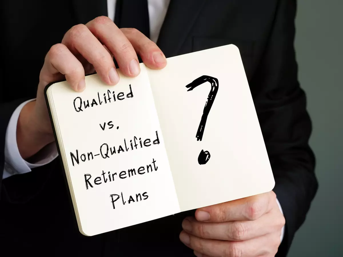 Qualified vs. Non-Qualified Retirement Plans word on notepad