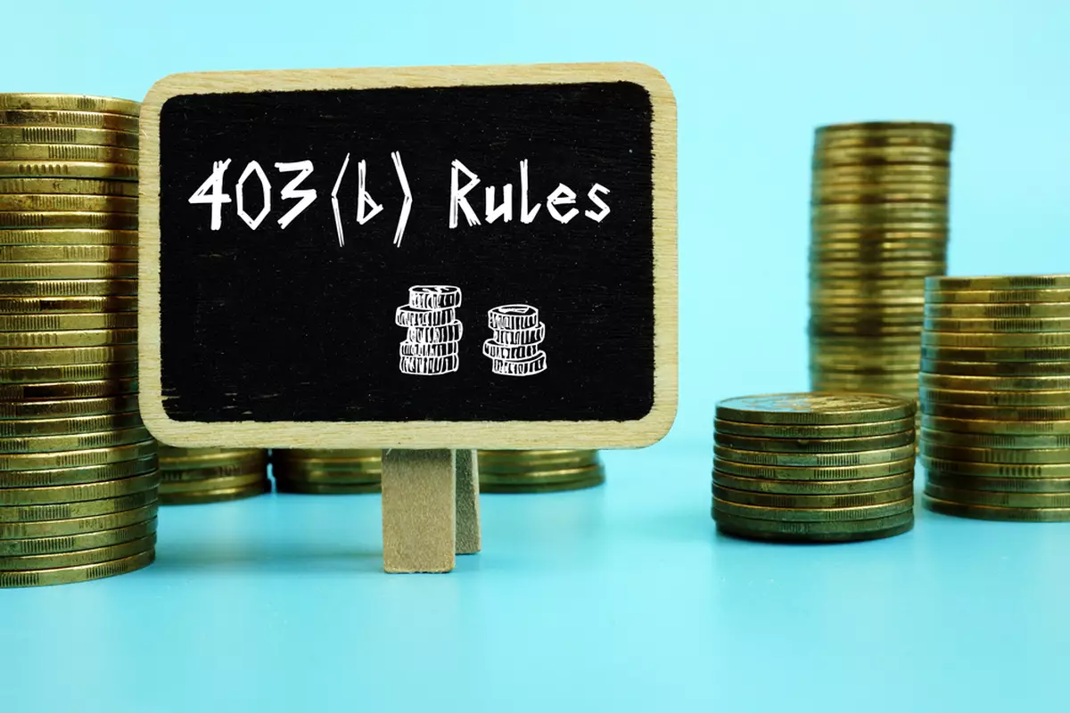 403(b) Rules inscription on the page.