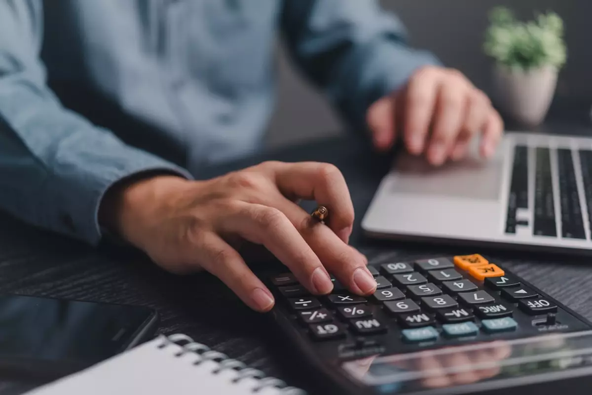 Business owner doing bookkeeping